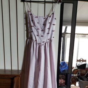Lt lilac dress with small flowers vtg.